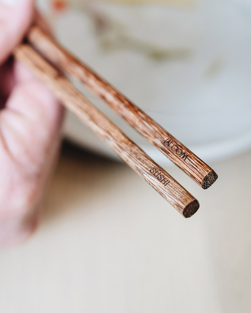 Bloom-branded chopsticks